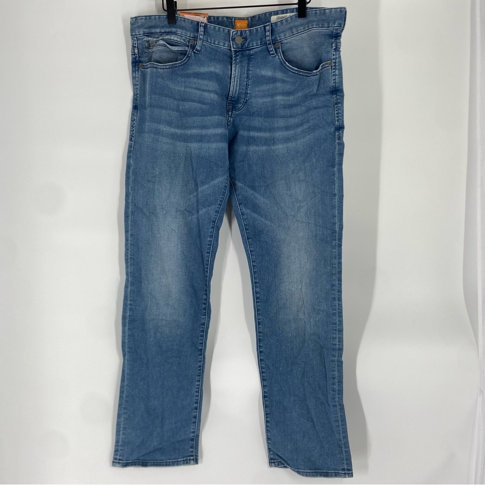 BOSS ORANGE Blue Straight Regular Fit Pants Jeans Size 36X32 NWT
